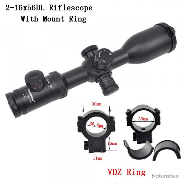 Visionking-Lunette de vise  longue porte tube de 30mm -**2-16x50  11mm Low  LIVRAISON GRATUITE !!