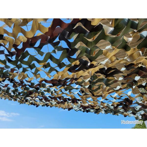 Filet de camouflage renforc Bartavel - 80% d'ombrage - Cam Centre Europe Cam CE 3x5m