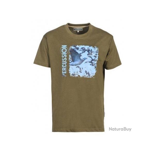 Tee-shirt Palombe kaki PERCUSSION-XXL