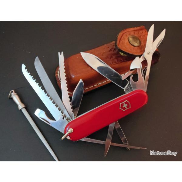 Victorinox Couteau Suisse Champion B Victoria 1970 + Pochette cuir et aiguisoir