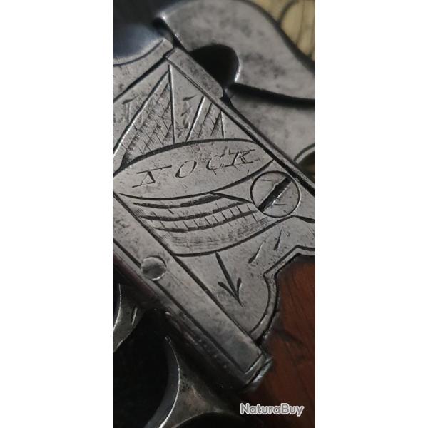 Pistolet miniature a piston  balle force Coffre MARQU, GRAV NOCK&LONDON ! Chien avec scurit