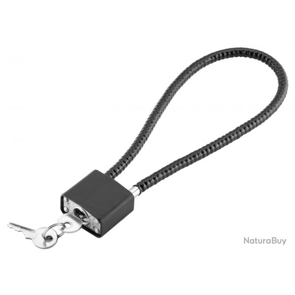 CADENAS  CBLE POUR FUSIL ET PISTOLET - NOIR - 38cm - LIVRAISON GRATUITE