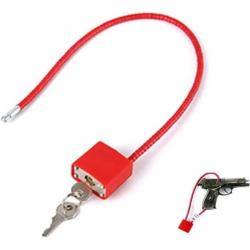 CADENAS À CÂBLE POUR FUSIL ET PISTOLET - ROUGE - 38cm - LIVRAISON GRATUITE