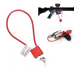 VERROU POUR ARMES DE POING ET D'ÉPAULE - ROUGE - 38cm - LIVRAISON GRATUITE