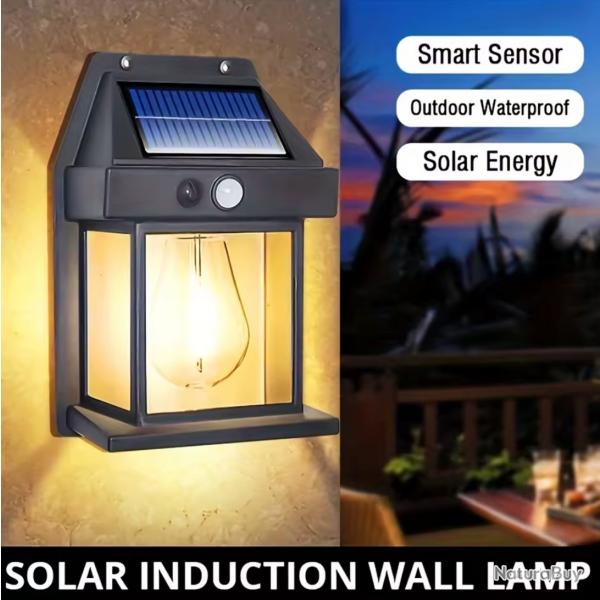 ENCHERE Applique Murale SOLAIRE en Tungstne avec Capteur de Mouvement,