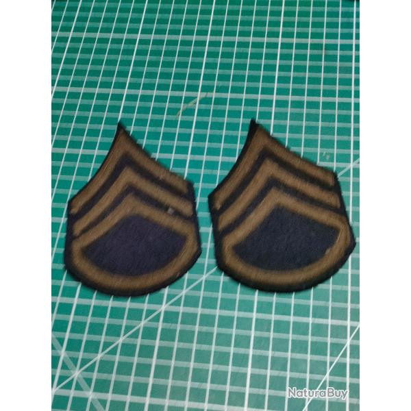 PAIRE DE GRADE US ARMY STAFF SERGEANT, SERGENT