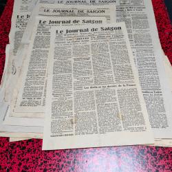 LOT DE 15 NUMEROS "LE JOURNAL DE SAIGON" 1946 GUERRE D'INDOCHINE