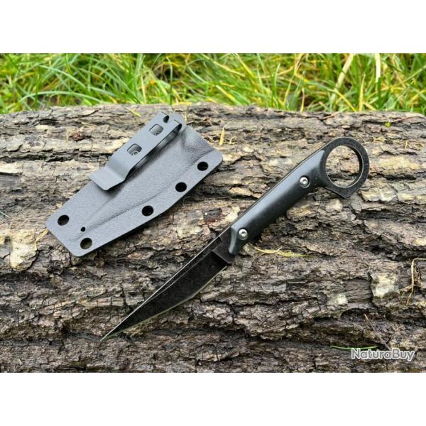 Kuna Noir 19 cm tui kydex - lgance et Polyvalence Tactique enchre