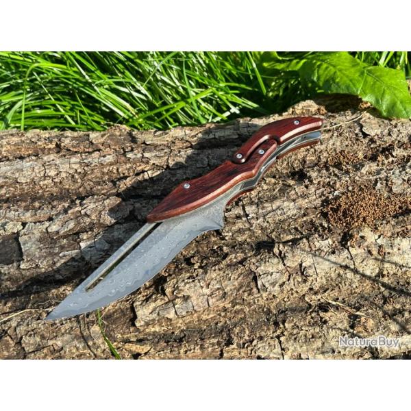 COUTEAU PLIANT A OUVERTURE MECANIQUE DAMAS VG10 enchre