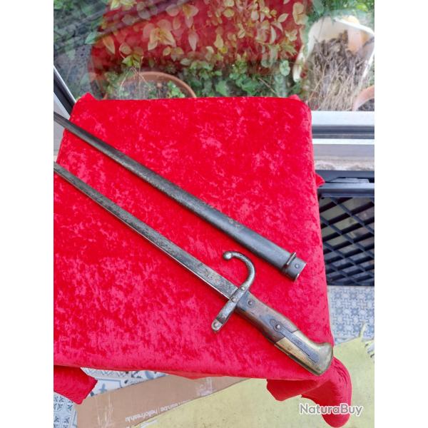 Baonnette fusil gras 1874 avec marquages