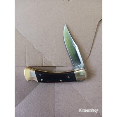 Couteau Pliant Américain Buck 110, Manche Bois, Occasion