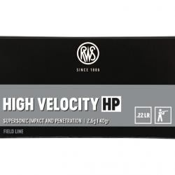RWS High Velocity HP cal.22lr Field Line 20 boites 1000 munitions