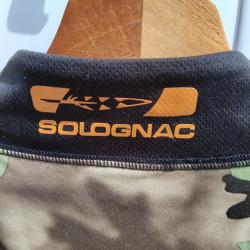 A SAISIR - Tee shirt de chasse manche longue camouflage de la marque SOLOGNAC taille L EN TBE