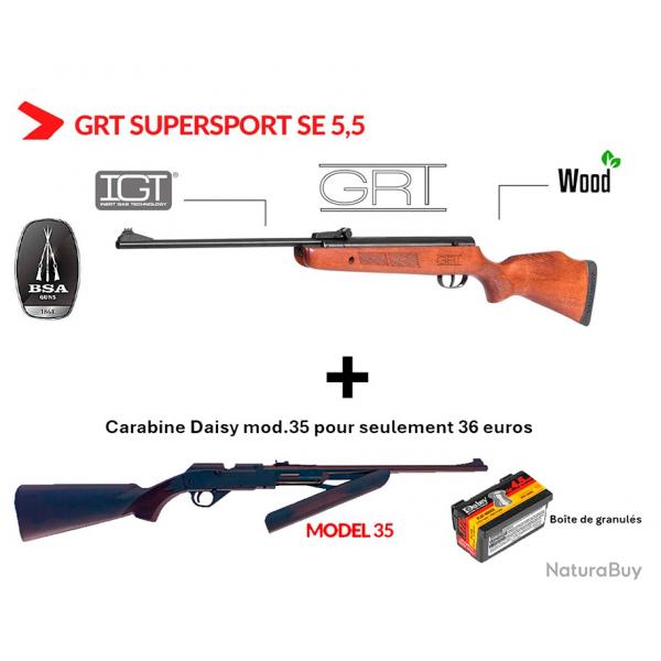 Vente flash ! Carabine  plomb BSA SUPERSPORT SE GRT Cal. 5.5 mm - 19.9Joules