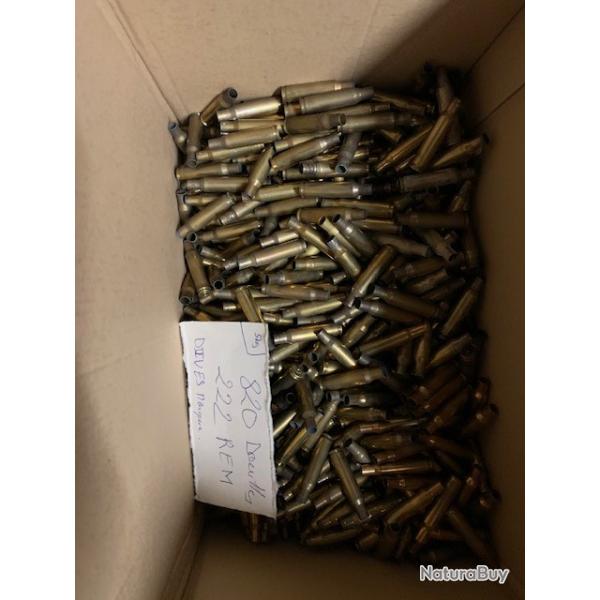 lot douilles 222 rem tires une fois