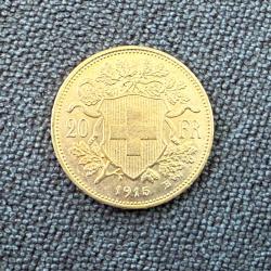 Pièce 20 francs or Suisse - 1915 (Louis d'or) - Vrenelli