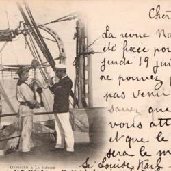 CPA - Marine " OFFICIER A LA MECHE" N°284