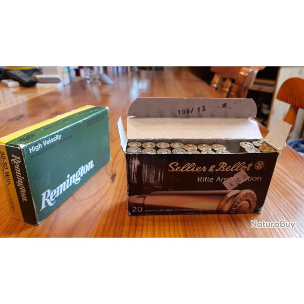 Lot de 130 cartouches en .30-30 WCF