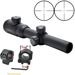 Visionking-Lunette de chasse point Mil illuminé-**1.25-5x26 21mm low rings