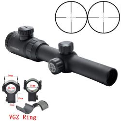 Visionking-Lunette de chasse point Mil illuminé-**1.25-5x26 11mm high rings