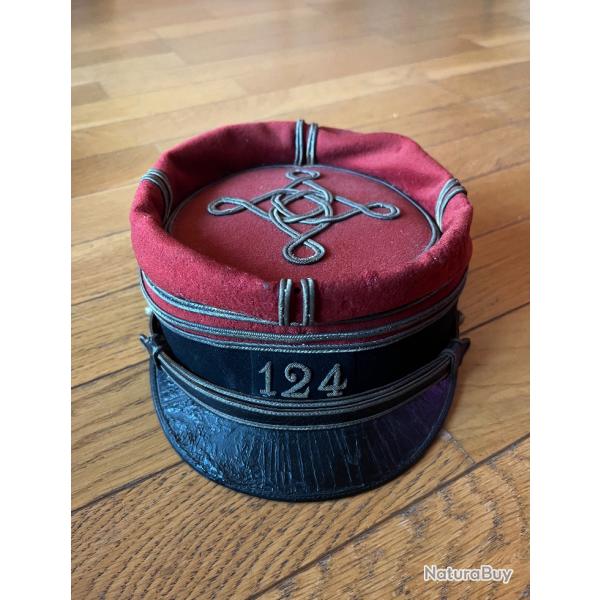 Kepi infanterie 124me RI modle 1872 - militaria - ww2