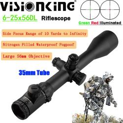 Visionking-Lunette de chasse point Mil illuminé-**6-25x56 Scope