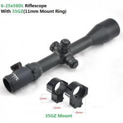 Visionking-Lunette de chasse point Mil illuminé-**6-25x56 Scope 11mm ring LIVRAISON GRATUITE !!