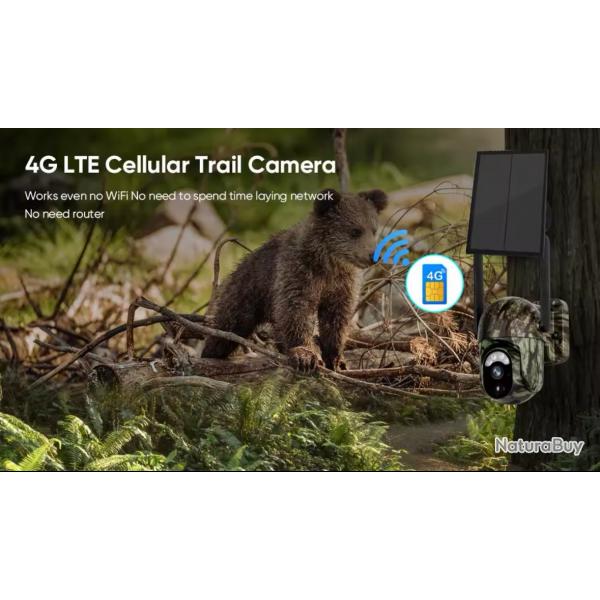 Camra 4G + carte SIM camra OFFERTE ! +  Panneau solaire offre sans abonnement  ! Pub