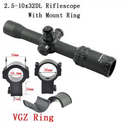 Visionking-Lunette de chasse point Mil illuminé-**2.5-10x32 11mm High ring LIVRAISON GRATUITE !!