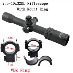 Visionking-Lunette de chasse point Mil illuminé-**2.5-10x32 11mm Low ring LIVRAISON GRATUITE !!