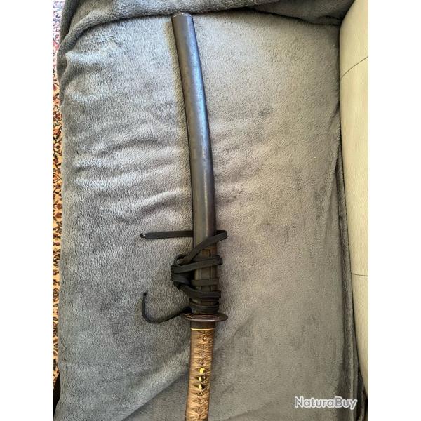 Wakizashi sign KUNIHIRO avec KOSHIRAE