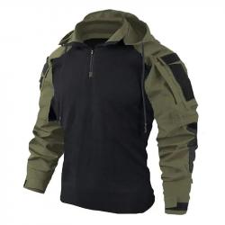Chemise de combat à capuche Front Line-R AKP - Vert armée / L (65-75kg)