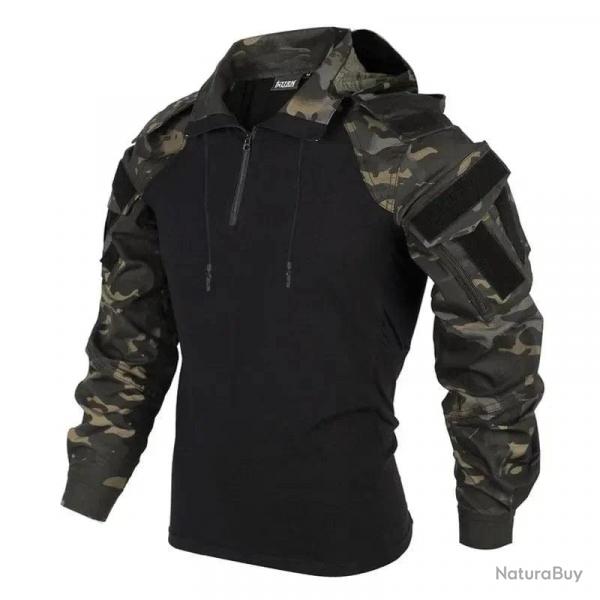 Chemise de combat  capuche Front Line-R AKP - Multicam noir / XXXL (95-104kg)