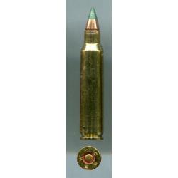 6.35 x 48 Duplex FAT115 USA  2 balles - RARE - marquage : WCC 59 - voir la coupe de cartouche