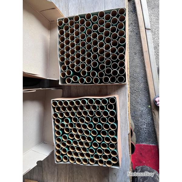 200 DOUILLES AMORCEES CALIBRE 16/65