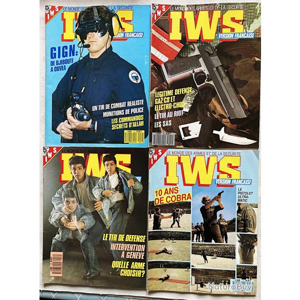 Lot de 32 magazines / revues "IWS" le monde des armes et de la scurit