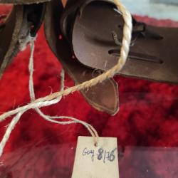 Ancienne ceinture cuir double Holster revolver année 76 ceinturon cowboy neuf