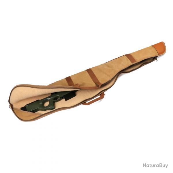 HOUSSE POUR CARABINE EN CUIR ET TOILE - REMBOURRE - 135cm - LIVRAISON GRATUITE