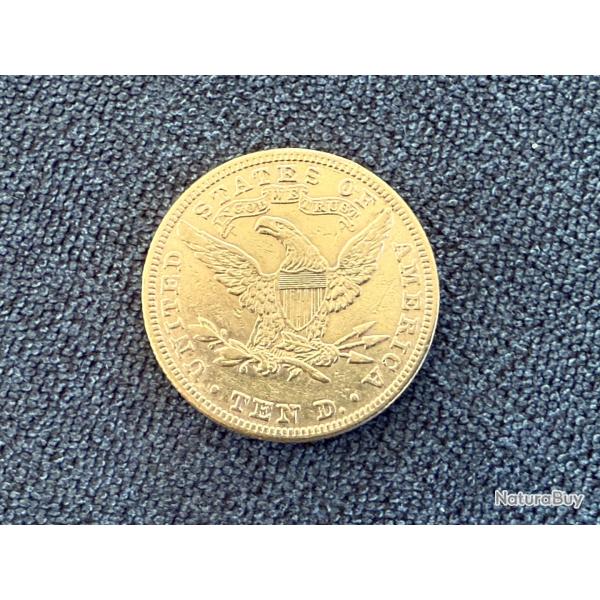 Monnaie, Etats- Unis, Liberty - 10 Dollars or 1881 - USA "Coronet Head - Eagle"