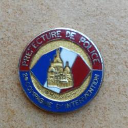 MEDAILLE INSIGNE JETON POLICE NATIONALE  PREFECTURE POLICE PARIS 2eme COMPAGNIE INTERVENTION