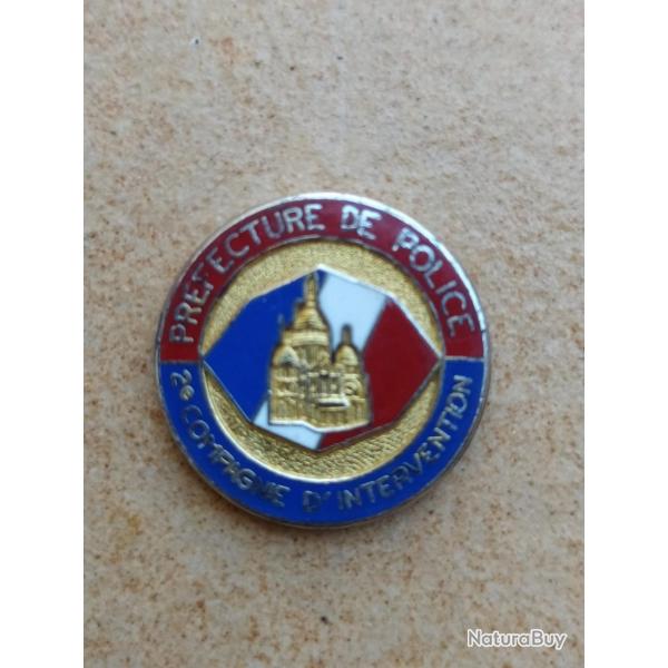 MEDAILLE INSIGNE JETON POLICE NATIONALE  PREFECTURE POLICE PARIS 2eme COMPAGNIE INTERVENTION