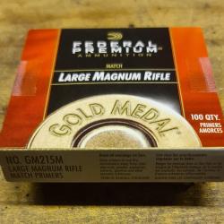 Vend une boite de 100 amorces Federal large rifle MAGNUM Match GM215M pour tirs de précision