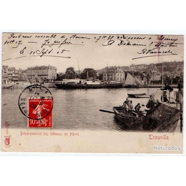 CPA - Marine "DBARQUEMENT DES BATEAUX DU HAVRE "N257