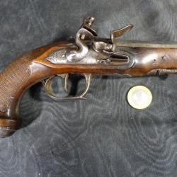 pistolet de voyage à silex XVIIIé