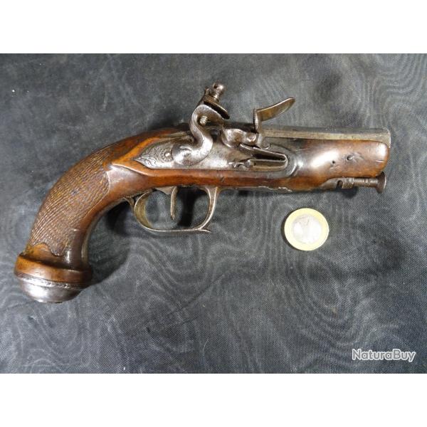 pistolet de voyage  silex XVIII