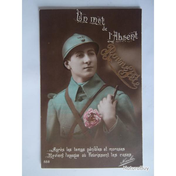 carte 1917 crite par un poilu du 131 me groupe de mitrailleur Infanterie