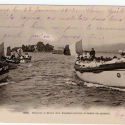 CPA - Marine Militaire " Retour a Bord des Embarcation armées en guerre " N°1031