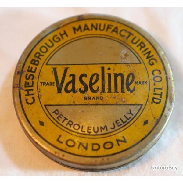 Boite USA + BRITANNIQUE vaseline pleine - WWII   poids compris entre 64  66 grammes brut