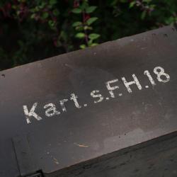 ALLEMAGNE - Caisse bois pour 3 douilles 15 cm s.Fh.18 Datée 1942 et fabricant - SL22FH001