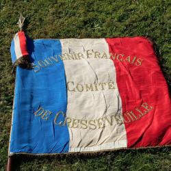 Drapeau ancien combattant Souvenir français comité Cresseveuille WWI première guerre ref LAN25DRA001